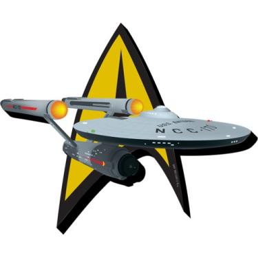 Imagem de Ímã da USS Enterprise Star Trek - AQUARIUS - Excelente Qualidade - Oficialmente Licenciada - Corte a Laser - Grande