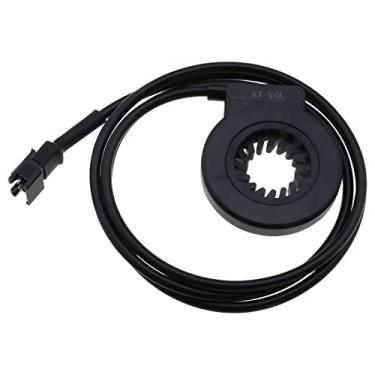 Imagem de Pedal de Bicicleta Elétrica KT-V6L 6 Ímãs Singal Hall Sensor de Assistência PAS Sistema de Pedal Impermeável Plugue Cadência Velocidade Acessórios Sensor E-Bike Preto ABS