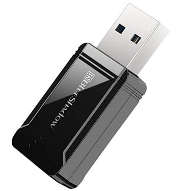 Imagem de Blueshadow Mini adaptador USB WiFi-Dual Band 2,4G/5G ac Wireless Network Card Dongle com antena de alto ganho para laptop desktop PC Windows XP Vista/7/8/8.1/10 (USB WiFi 1300 Mbps)