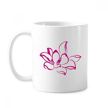 Imagem de Caneca de cerâmica flor de lótus rosa flor de cerâmica xícara de porcelana de café