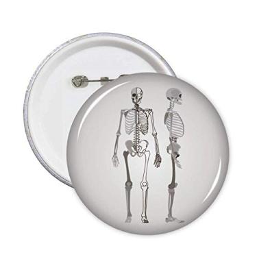 Imagem de Esqueleto humano esboço pessoas alfinetes redondos crachá botão decoração acessório 5 peças