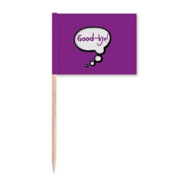 Imagem de Marcador de palito de dente Daily Language Chat Goodbye Adeus, enfeite de festa