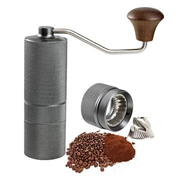 Imagem de burko Moedor de café manual doméstico portátil moedor de grãos de café núcleo de moagem pentagonal aparelhos de café moído na hora