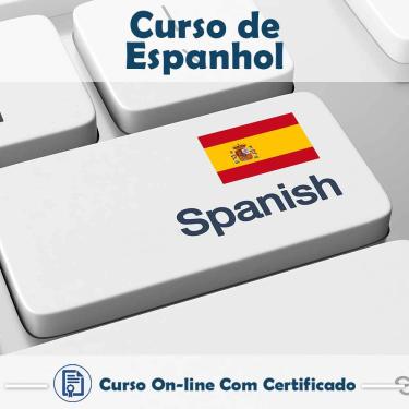Imagem de Curso online em videoaula de Espanhol com Certificado + 2 brindes