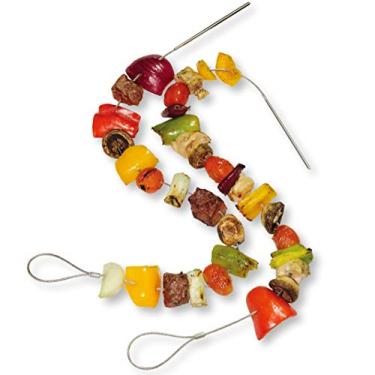 Imagem de Norpro Espetos flexíveis de aço inoxidável, conjunto de 4, 26,6 cm x 10,16 cm x 0,63 cm