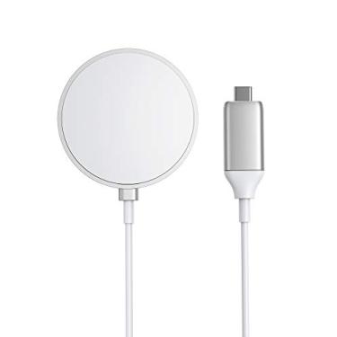 Imagem de Carregador magnético sem fio, carregador sem fio Anker com cabo USB-C embutido de 1,5 m, almofada magnética PowerWave, carregamento de 7,5 W para iPhone 13 / 13 Pro / 13 Pro Max / 13 mini / 12 / 12