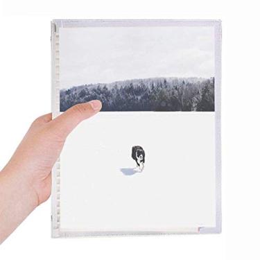 Imagem de Caderno para fotos de animais de estimação para neve com folhas soltas e diário recarregável