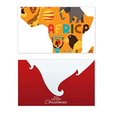 Imagem de Mapa da África, Elefante, Savanna Africana, Ilustração, Feriado, Feliz Natal, Cartão de Parabéns, Mensagem de Letras de Natal