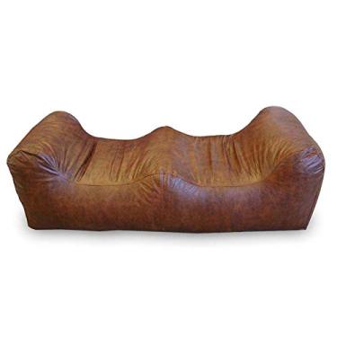 Imagem de Phoenix Puff - Puff Divan em Couro Sintético Café - 71 cm x 140 cm x 71 cm - Marrom