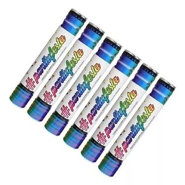 Imagem de Kit Com 06 Lança Confetes De Papel Metalizado Ou Coloridos (Picado - Colorido)