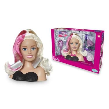 Imagem de Boneca Barbie Busto Para Pentear Com Acessórios Secador Cabelo Brinque