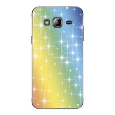 Imagem de Capa Case Capinha Samsung Galaxy  J3 Arco Iris Brilhos - Showcase