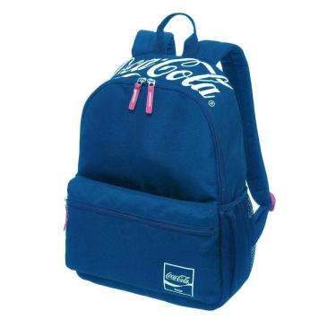 Imagem de Mochila Coca Cola Blank De Costas Juvenil Urbano Escolar Az