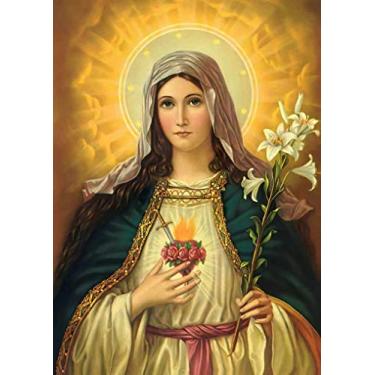 Imagem de Santhatela - Sagrado Coração de Maria (1800) de Pintor Barroco Desconhecido - Tela Canvas para Quadro - 50x70 - Direto do Museu para sua Decoração