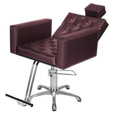 Imagem de Cadeira Poltrona de Cabeleireiro Recl Evidence Luxo Vinho