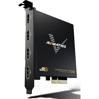 Imagem de AVMATRIX Placa de captura 1080p60 4-PCI-E, transmissão ao vivo e gravação com latência ultrabaixa no PS5, PS4 Pro, Xbox Series X/S, Xbox One X, em OBS, Twitch, YouTube, Nintendo Switch, PC Windows