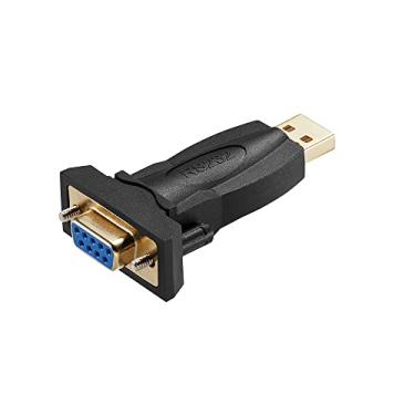 Imagem de OIKWAN Adaptador USB para RS232 com chip FTDI, conversor USB para DB9 Serial fêmea compatível com Windows 10, 8.1, 8, 7, Vista, XP, Linux e Mac OS X 10.6 e superior, preto