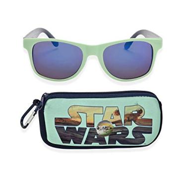 Imagem de STAR WARS Óculos de sol Mandalorian Baby Yoda para meninos com estojo para crianças, óculos de sol de proteção para crianças, Verde, Small
