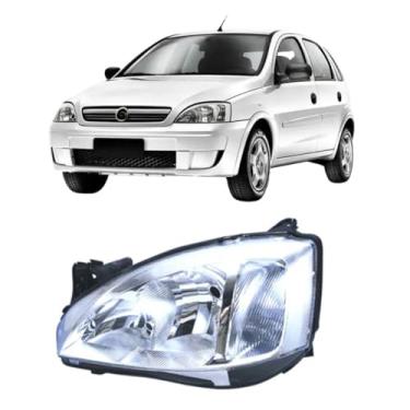Imagem de Farol Duplo Le Corsa Montana 2003 Ate 2010 Preparado Motor Usa H7 H1 Lente Policarbonato