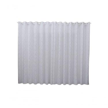 Imagem de Cortina 6,00x2,50 Sala Quarto Cozinha Varão Tecido Jacquard Cor:cinza