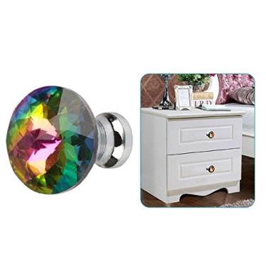 Imagem de ZHONGJIUYUAN Puxador de gaveta de armário de vidro de cristal colorido de 30 mm de 30 peças