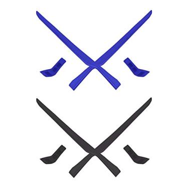 Imagem de Mryok 2 pares de kits de substituição para óculos Oakley Mainlink OO9264 / Mainlink XL OO9264 / Mainlink MNP OX8128 - azul e preto