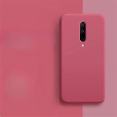 Imagem de Para oneplus 8 9 5t 6t 7 7t pro caso de silicone líquido macio tpu capa de telefone para oneplus 5 6 7 10 pro 9 caso, camélia vermelho, para oneplus 12