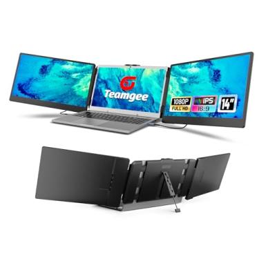Imagem de Teamgee Extensor de Tela Full HD de 14 Polegadas para Laptop Com Alto-Falantes e Suporte Flexível, Monitor Portátil Plug-Play para Laptops de 33.0 cm-43.2 cm
