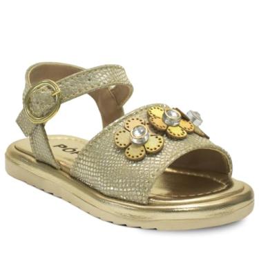 Imagem de Sandalia Infantil Feminina 20ao27 Papete Bebe Festa 04.83i (Dourado, BR, Criança de 1 a 3 anos, Numérico, 20)