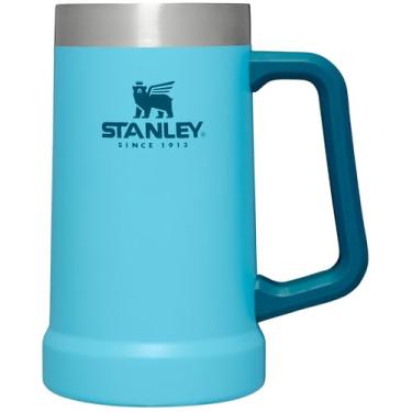 Imagem de Stanley Stay-Chill Caneca de cerveja 680 g | Alça grande resistente | Copo de cerveja para bebida, comporta 2 latas | Caneca de festa de aço inoxidável isolada | Sem BPA | Piscina