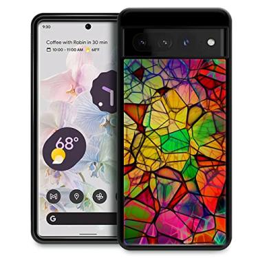 Imagem de CARLOCA Capa compatível com Google Pixel 7 Pro, estampa de quadrados coloridos para meninas e meninos, à prova de choque, capa antiarranhões para Google Pixel 7 Pro