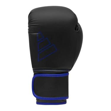 Imagem de adidas Boxing Gloves - Hybrid 80 - for Boxing, Kickboxing, MMA, Bag, Training & Fitness - Boxing Gloves for Men & Women - Weight (16 oz, Black/Blue)