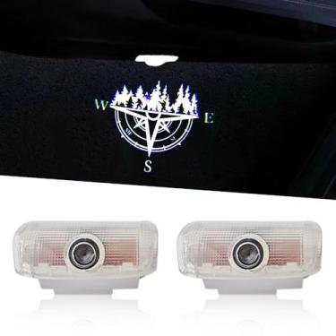 Imagem de Luzes LED com logotipo de porta de carro compatíveis com Armada 2017-2022, projetor de cortesia a laser, luz de boas-vindas, kit de luz fantasma sombra 2 peças acessórios de carro