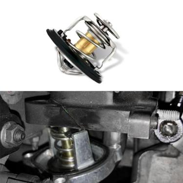 Imagem de Lecctso Termostato para carro, termostatos de motor de substituição automotiva, acessórios de carro compatíveis com Honda Odyssey, Fit, Accord, City, Vezel, Acura substitui OEM # 19301-PAA-306,