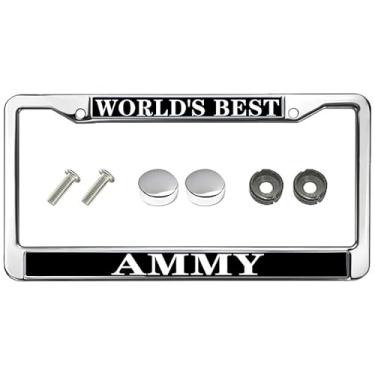 Imagem de World's Best Ammy Universal US CA Moldura para placa de carro presente de dia da mulher capas de placa de licença de carro de aço inoxidável presente de dia da mulher acessórios de carro moldura de