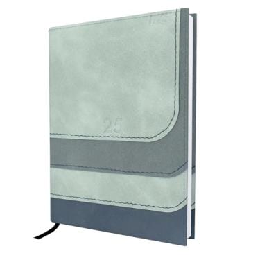 Imagem de DAC - Agenda maior 2025 com 336 páginas e Fita Marca Página - Marrom e Azul