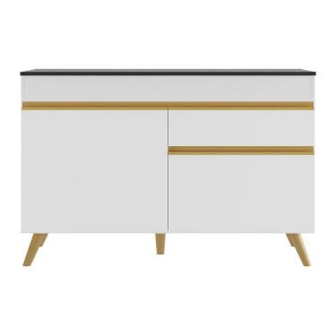 Imagem de Gabinete Banheiro 2 Portas E 1 Gav Retrô 70cm Mp5025 Branco