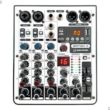 Imagem de Mesa De Som Waldman 4 Canais British B-4 Phantom Power B4