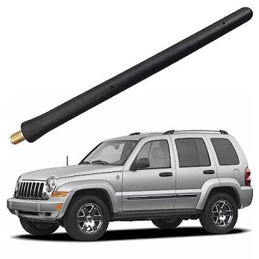 Imagem de Antena curta de borracha para Jeep Liberty (2002-2007), antena de recepção premium de rádio Jeep Liberty - à prova de lavagem de carro, substituição interna de mastro de antena de bobina de cobre de