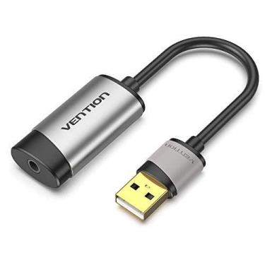 Imagem de Placa de som USB, placa de som de 3,5 mm, adaptador de áudio USB exter
