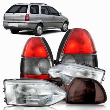 Imagem de Par Farol + Lanternas Palio Weekend + Piscas Fumê 1997 à 2000