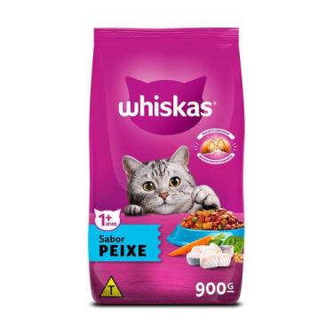 Imagem de Ração Whiskas para Gatos Adultos Sabor Peixe - 900g