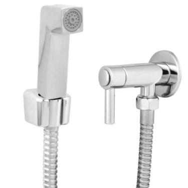 Imagem de Ducha Higiênica Engate Flexível Aço Inox 1,80 Metros + Gatilho Quadrad