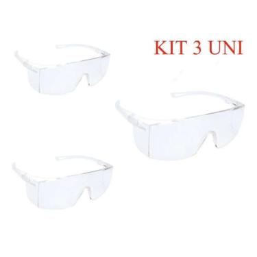 Imagem de KIT 3 Óculos De Proteção Sky Delta Plus  Pro Safaty Incolor - PRO SAFE