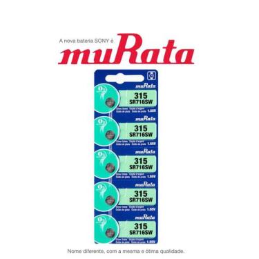 Imagem de 5 Baterias SONY  Murata 315 SR716SW 1.55V Célula de Botão de Relógio d