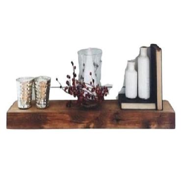 Imagem de Prateleira Com Suporte Invisível Madeira Maciça 60X15 - Loja Do Pinho