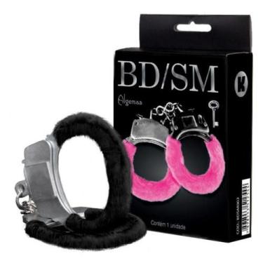 Imagem de Algema Com Pelúcia Preta - Bdsm - Sexyshop - Ktoy