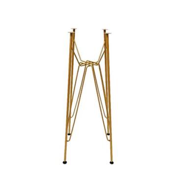 Imagem de Base de Mesa Eames Bistrô Alta Ferro Eiffel cor Dourado Fosco para Tam