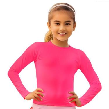 Imagem de Blusa Térmica Infantil Unissex Proteção Solar UV Moda Praia Piscina Ve