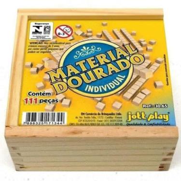 Imagem de Material Dourado Individual 111 Peças- Pedagógico Montessori - Jott Pl